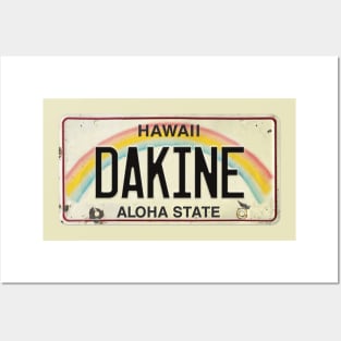 Dakine Vintage Hawaii License Plate Posters and Art